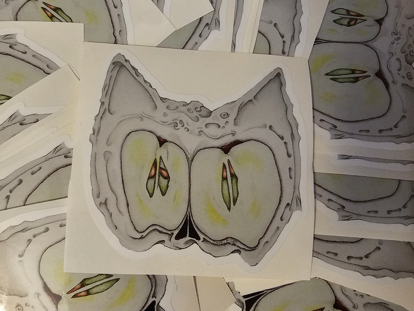 Apple Cat Sticker