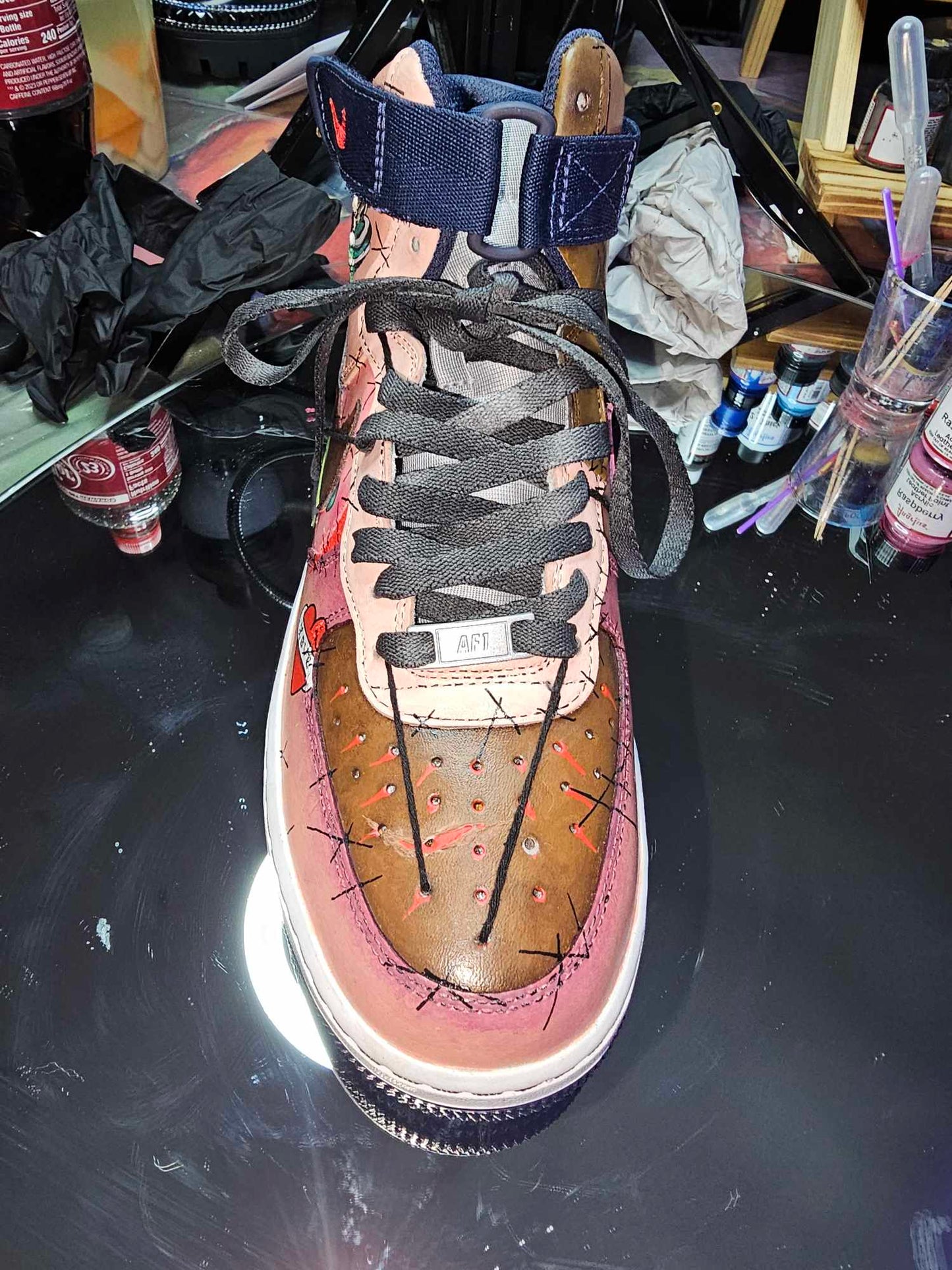 “Skin Walkers” — Custom Painted Nikes With a Message That Can’t Be Ignored  OOAK