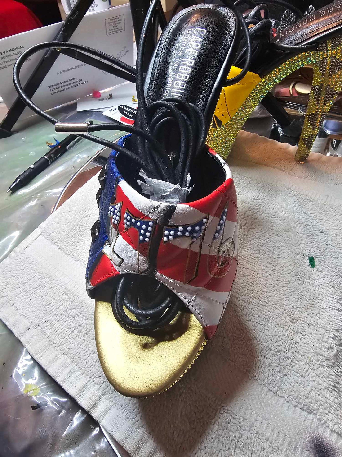 Custom Painted High Heels That Stand for Style and Strength  OOAK