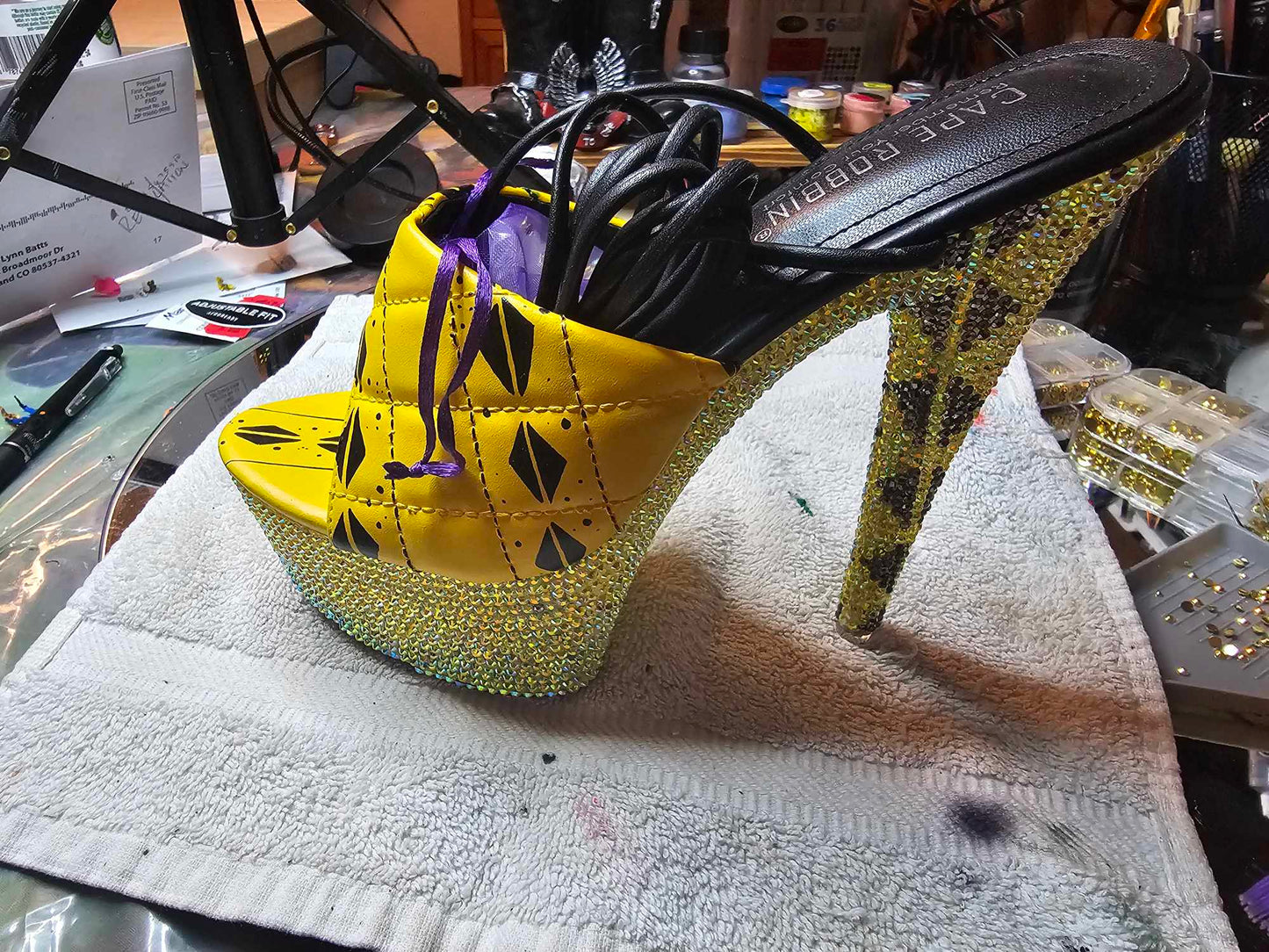 Custom Painted High Heels That Stand for Style and Strength  OOAK