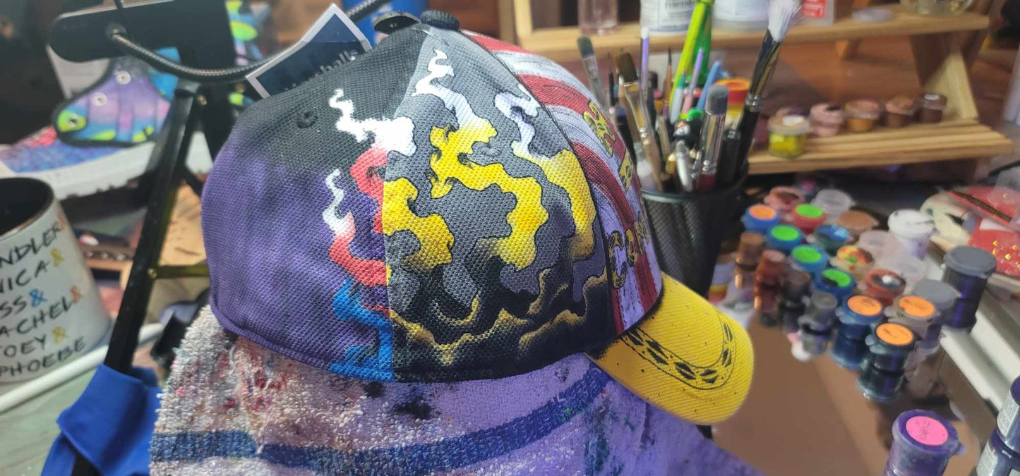 Custom “Do Not Comply” Patriotic Hat — Hand-Painted & Built to Stand Out