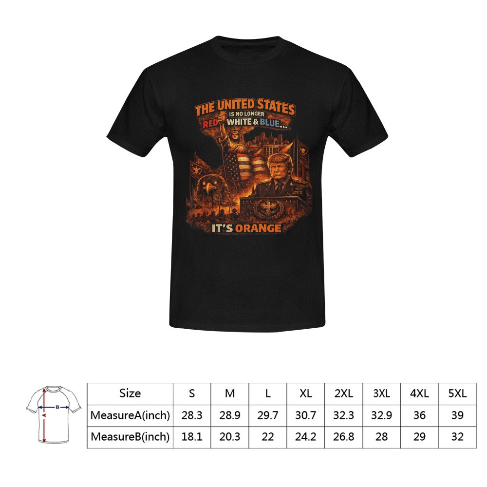 Burnt Republic Custom Men's T-shirt(USA Size)(Model T02)