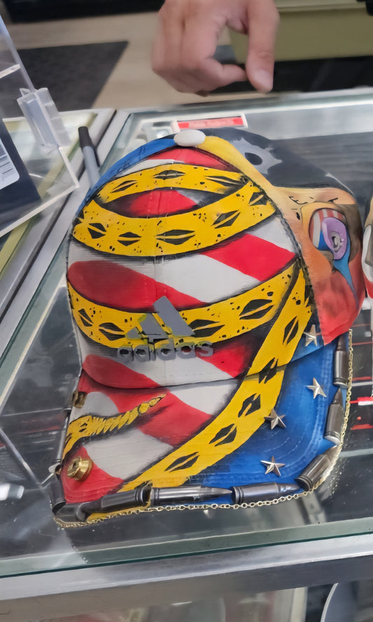 Custom Patriotic “Don’t Tread on Me” Hat — Hand-Painted & Fully Loaded with Detail