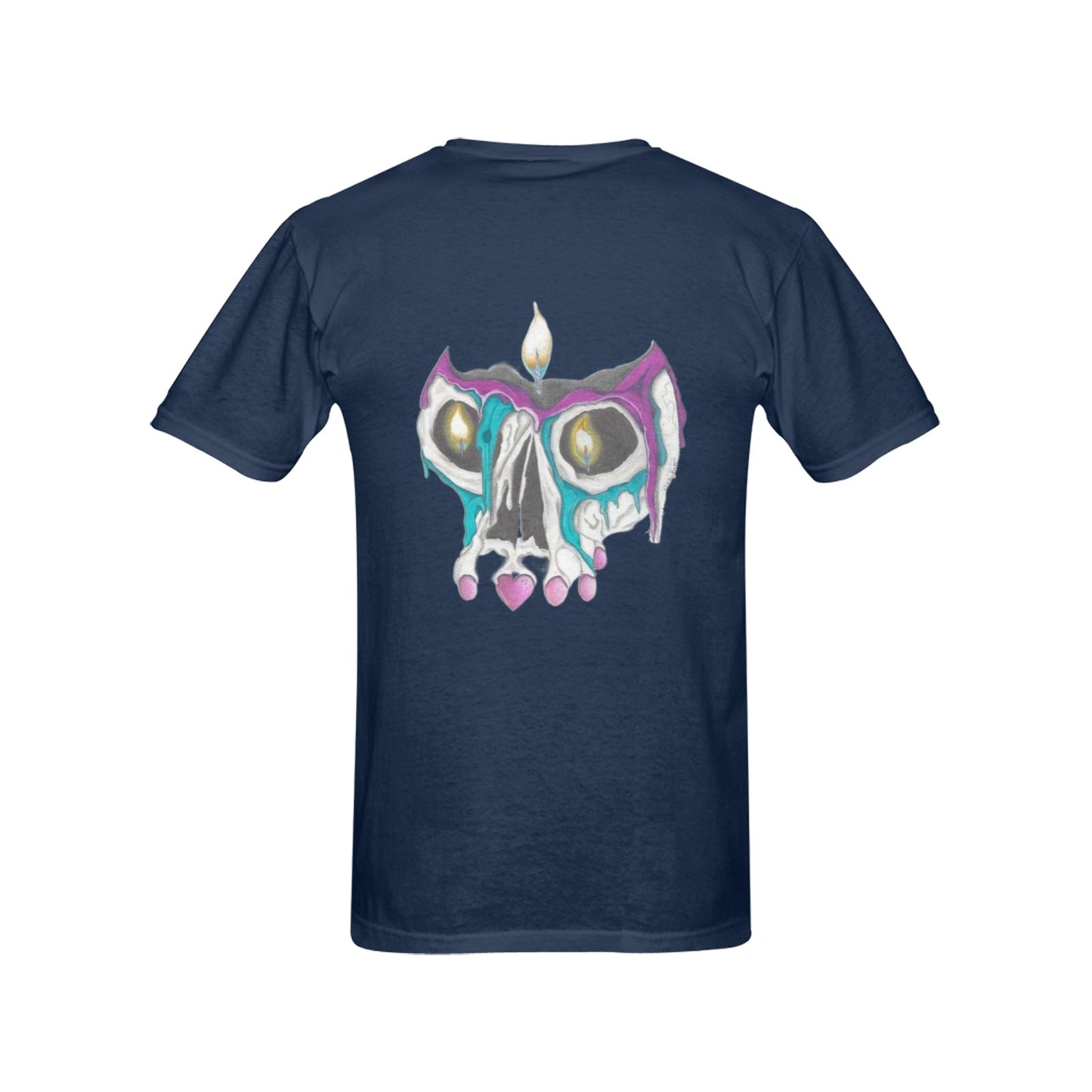 Melting Skull Candle Original Design T shirt Classic Men's T-shirt (USA Size)