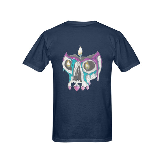 Melting Skull Candle Original Design T shirt Classic Men's T-shirt (USA Size)