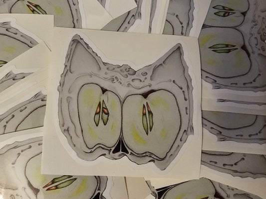 Apple Cat Sticker