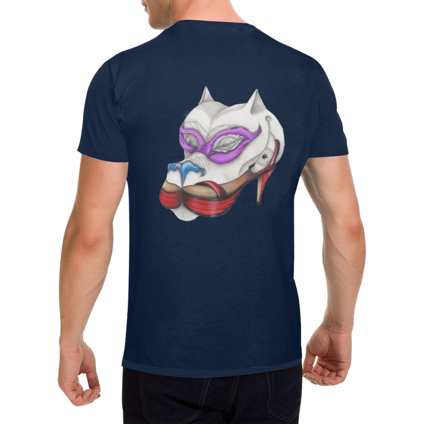 High Heel Pit Bull Original Design T shirt Classic Men's T-shirt (USA Size)